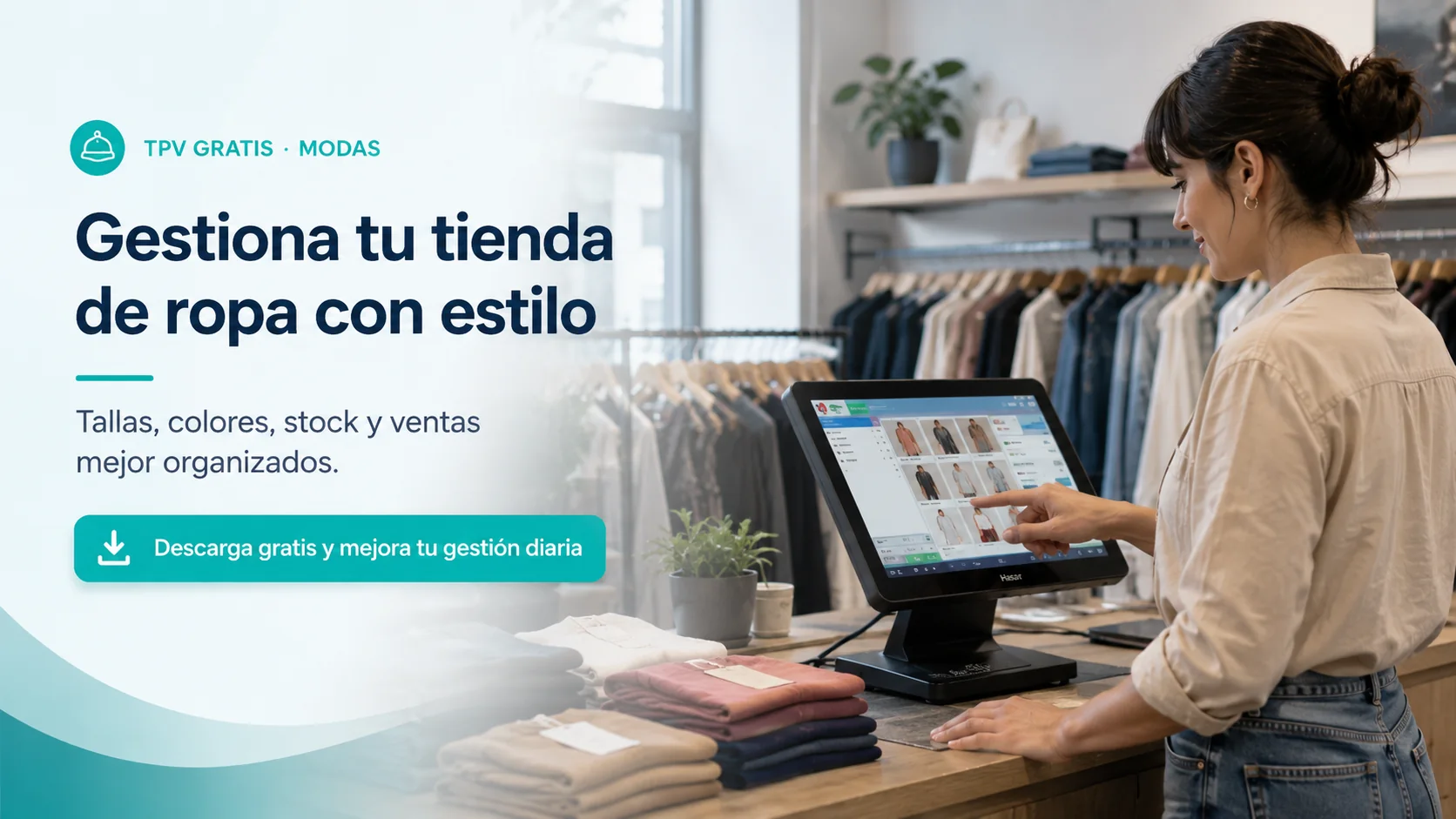 TPV Gratis Modas: Tallas y Colores en un entorno profesional